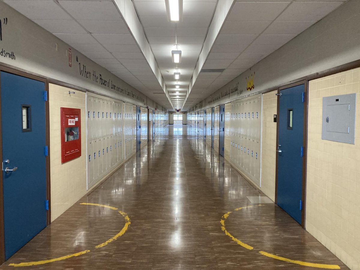 Empty halls of San Leandro High