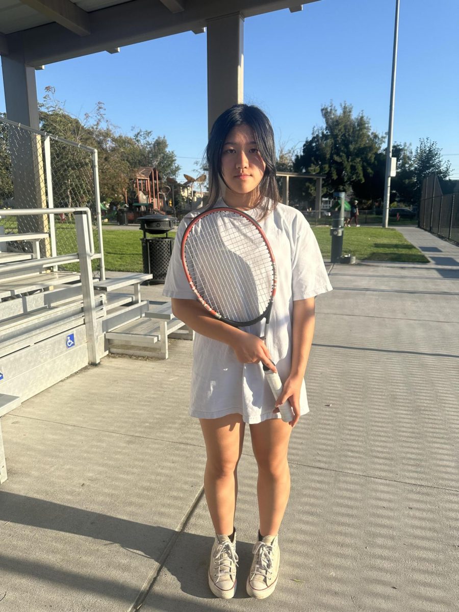 Varsity player Elizabeth Sun after a game against Berkeley High.